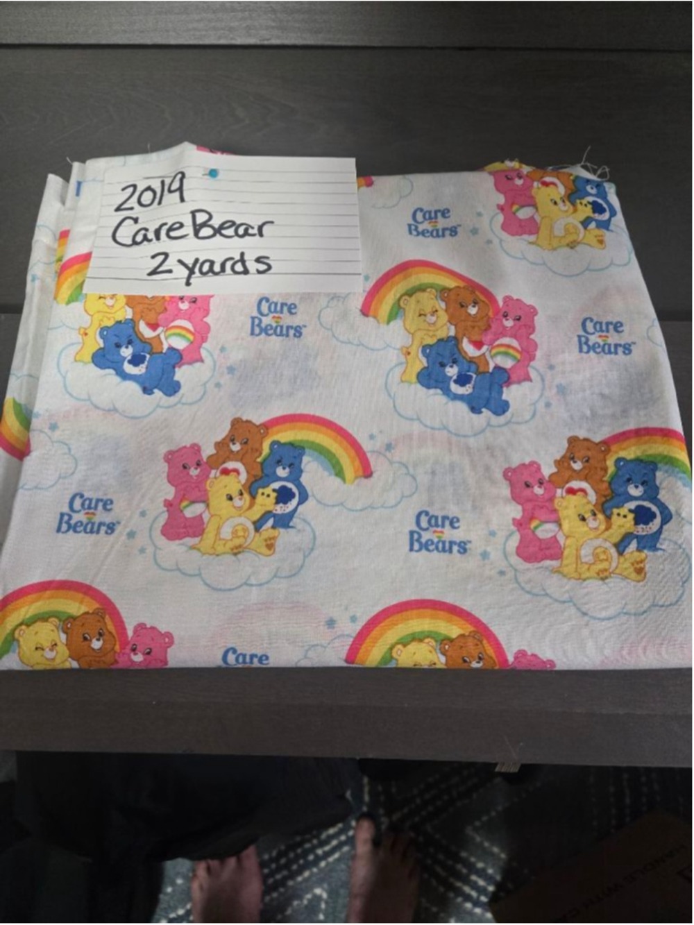 Unisex Care Bears White Multicolor Fabric One Size 2 yards